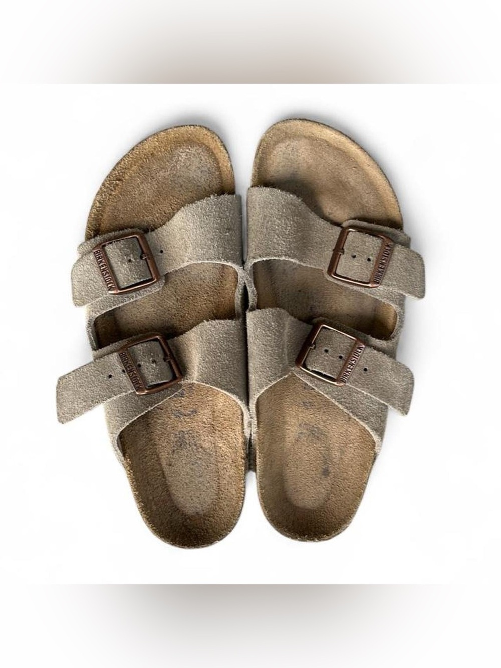Birkenstock Arizona Taupe Suede Sandals EU 36 US Women’s 5 Narrow Soft Footbed